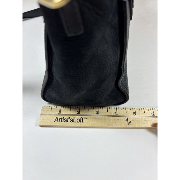 Smythson of Bond St Eliot Mini Tote Black Leather Top Handle Bag Crossbody - Picture 7 of 14